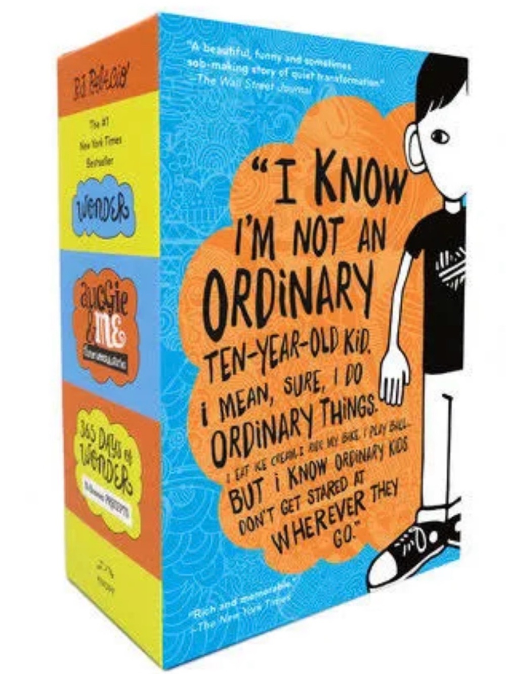 R. J. Palacio Wonder 3 Book Boxed Set Auggie & Me, Wonder & 365 Days of Wonder
